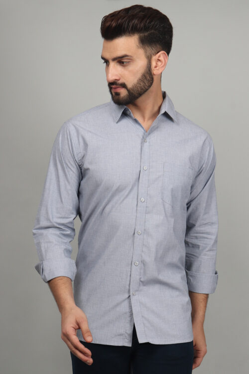 French Gray – Solid Shirts For Men