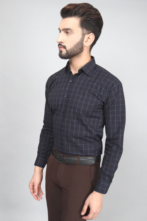 Ebony Clay Check Shirts For Men