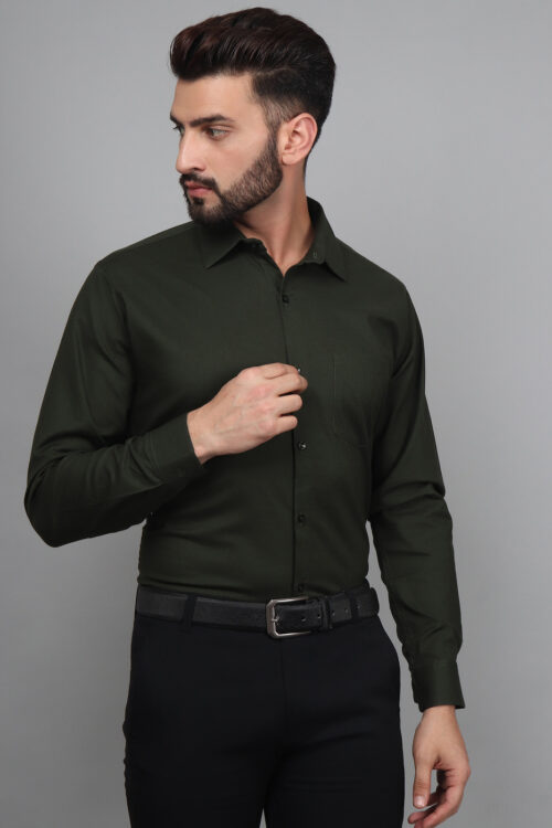 Pine Tree – Cotton Lycra Solid Shirts For Men