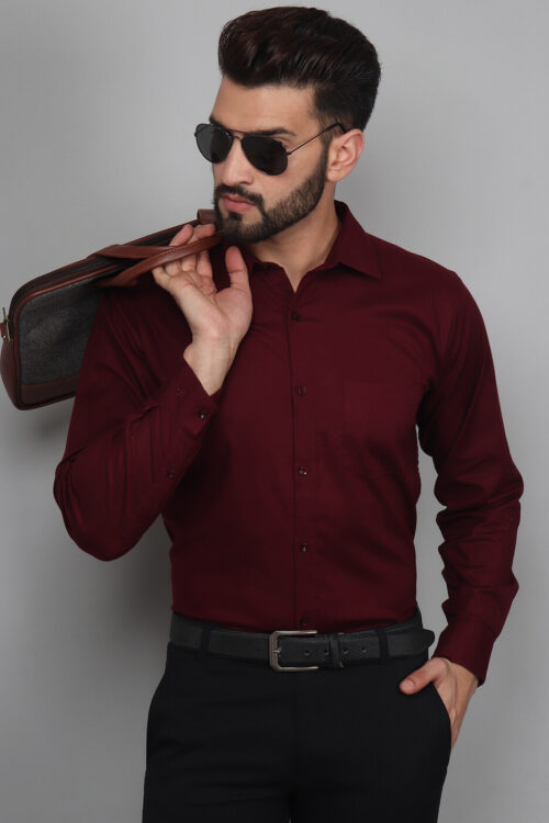 Redwood – Cotton Lycra Solid Shirts For Men